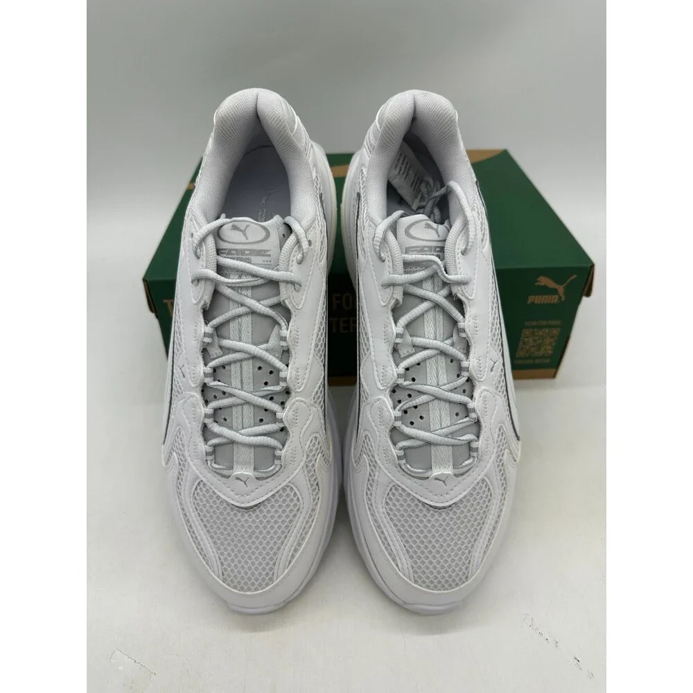 Puma Fade Nitro Men's Size 10.5 White Silver Running Athletic Shoes 406203 06